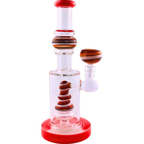 10" GLASS PIPE WATER PIPE DOUBLE STICKER CONE SHOWER 502GM