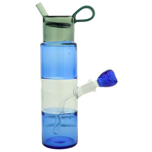 10" GLASS TOBACCO WATER BOTTLE DESIGN 352GM